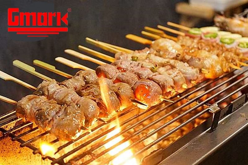 Gmark 7" Bamboo Paddle Skewers 100 ct, Natural Bamboo Paddle Picks, BBQ Picks GM1032A - Image 4